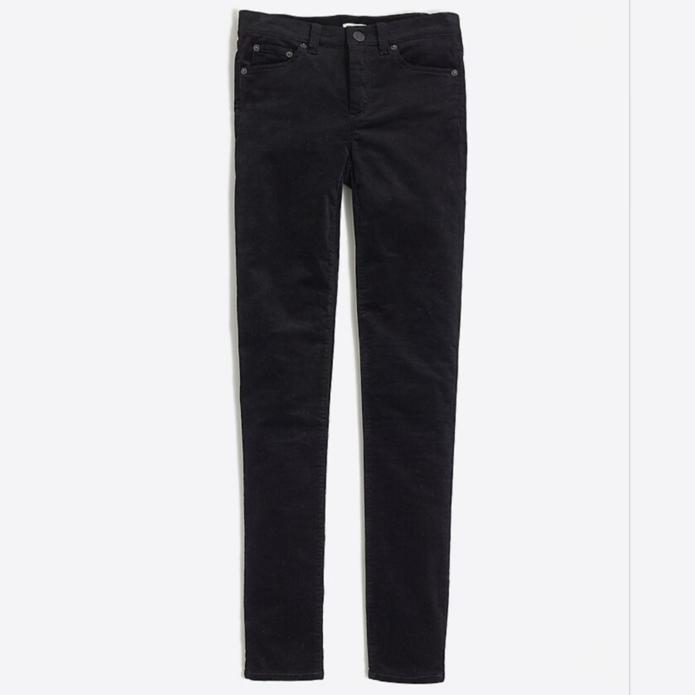 J. Crew "Midrise Skinny Jean In Velvet" Black Texture #B4104, Women's Size 29 - Picture 2 of 12